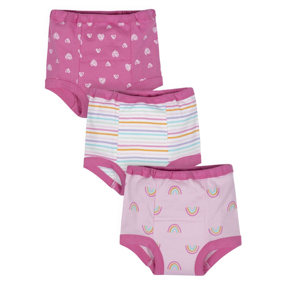 Gerber Gerber Toddler Girls Organic Cotton Reusable Training Pants, 3