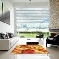 thumbnail image 7 of Ahgly Company Machine Washable Indoor Square Transitional Beer Orange Area Rugs, 6' Square, 7 of 7
