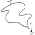 thumbnail image 2 of Stainless Steel Guitar Picks/bass Music Note Necklace For Men Women, Music Lover Pendant Rock Punk Jewelry, Custom Free Engraving, 2 of 3
