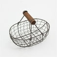 thumbnail image 4 of BinKFF Farmhouse Wire Egg Basket Iron Organizer Basket with Handle Iron Art Eggs Tray Wire Fruit Storage Vegetables Container Eggs Holder for Kitchen Home Living Room, 4 of 6