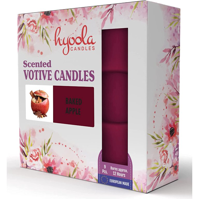 Hyoola Baked Apple Scented Votive Candles, 9-Pack photo 7