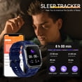 thumbnail image 3 of Cyberdyer Military Smart Watch Bluetooth 1.95 mm Black Zinc Alloy Case with Black Silicone Band, 3 of 9