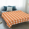 thumbnail image 4 of Orange Blanket Soft Cozy Warm Throw Blanket for Couch, Plush Fuzzy Flannel Fleece Blankets for Sofa, Country French Rustic Buffalo Plaid Modern Art Bed Blankets Lightweight Gifts for Women, 50"x60", 4 of 9