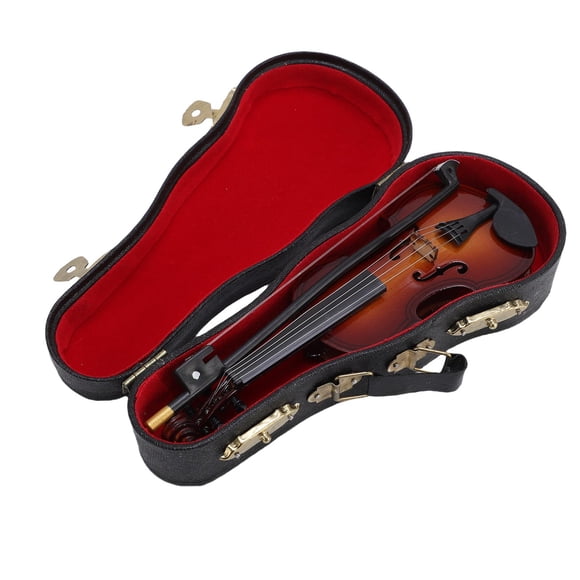 Mini Instrument de Musique Violon, Violon Miniature Multifonctionnel Taille 14cm pour Bureaux
