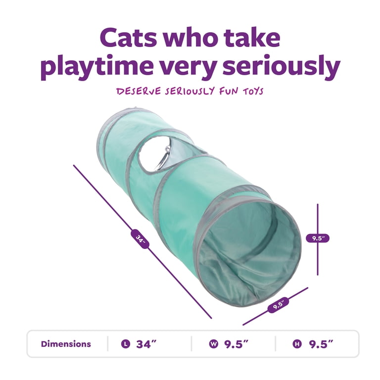 SmartyKat Crackle Chute Collapsible Tunnel Cat Toy with Crinkle