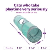 SmartyKat Crackle Chute Collapsible Tunnel Cat Toy with Crinkle Sound & Peek-A-Boo Window