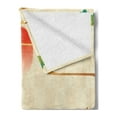 thumbnail image 2 of Fine Art Soft Flannel Fleece Throw Blanket, Japanese Style Illustration of Butterflies Sun and Clouds Curves and Waves, Cozy Plush for Indoor and Outdoor Use, 70" x 90", Multicolor, by Ambesonne, 2 of 5