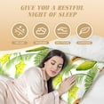 thumbnail image 3 of Body Pillow Cover - Soft Body Pillow Pillowcase, Papaya star fruit leaf Breathable Long Body Pillow Case Cover with Invisible Zipper 20x60in, 3 of 5