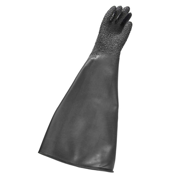 Guantes de chorro de arena para trabajo pesado Guantes industriales Espesar 65 cm Guantes de trabajo de seguridad derecho Cola guantes de chorro de arena