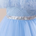 thumbnail image 6 of HAYIMI Child Elegant Girls Long Dress For Formal Occasions Shoulder Evening Gown With For Party Wedding And Recital Soft Dresses, 6 of 8