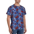 thumbnail image 2 of Vsdgher Abstract Colorful Butterflies Print Men's Dry Fit Mesh Athletic Shirts Moisture Wicking Tennis T-Shirt Tops, 2 of 9