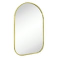 thumbnail image 2 of TEHOME Contemporary Gold Bathroom Mirror, 20x30 inches, Metal Framed Rounded Rectangle, 2 of 5