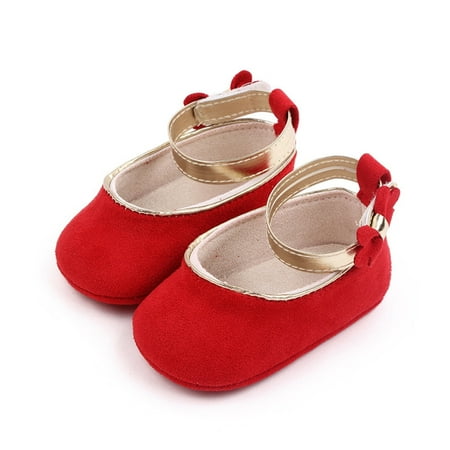 

Baby Girls Princess Shoes Bowknot Non-slip Bottom Indoor Flats Shoes