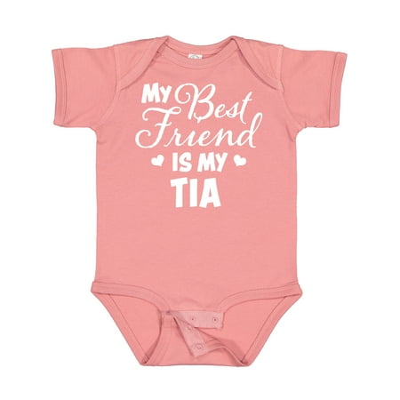 

Inktastic My Best Friend is My Tia with Hearts Gift Baby Boy or Baby Girl Bodysuit