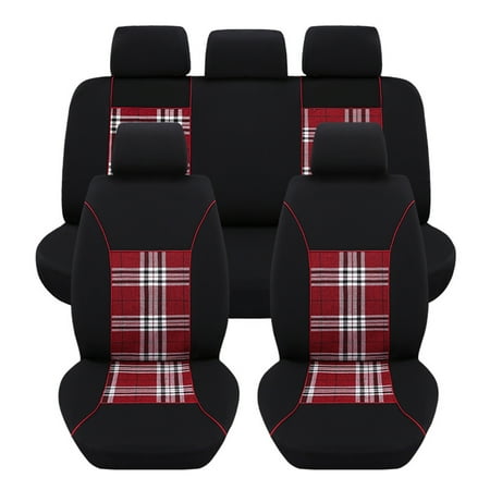 Yama 001 Universal Lattice Pattern Auto Car Seat Covers Trendy Yama 001 Universal Lattice Pattern Auto Car Seat Covers Trendy Vehicle Interior Decorative Styling Cushion Red