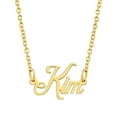 thumbnail image 1 of KISPER 18K Gold Plated Stainless Steel Personalized Name Pendant Necklace, 1 of 6