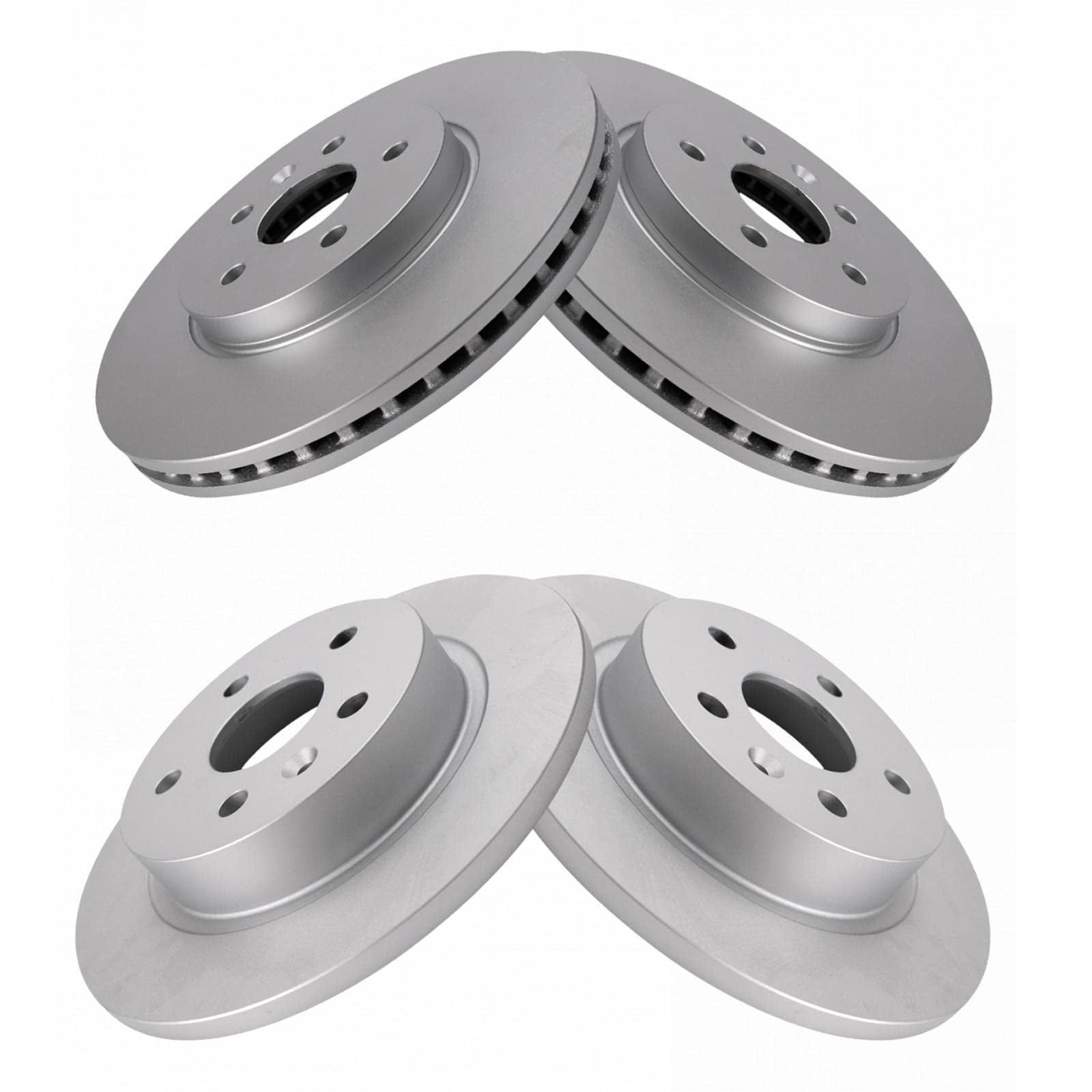TRQ Front and Rear Brake Rotors Set Premium G-Coated Fits Select 2013-2022 Buick Encore 2013-2014 Chevrolet Sonic 2015-2022 Trax