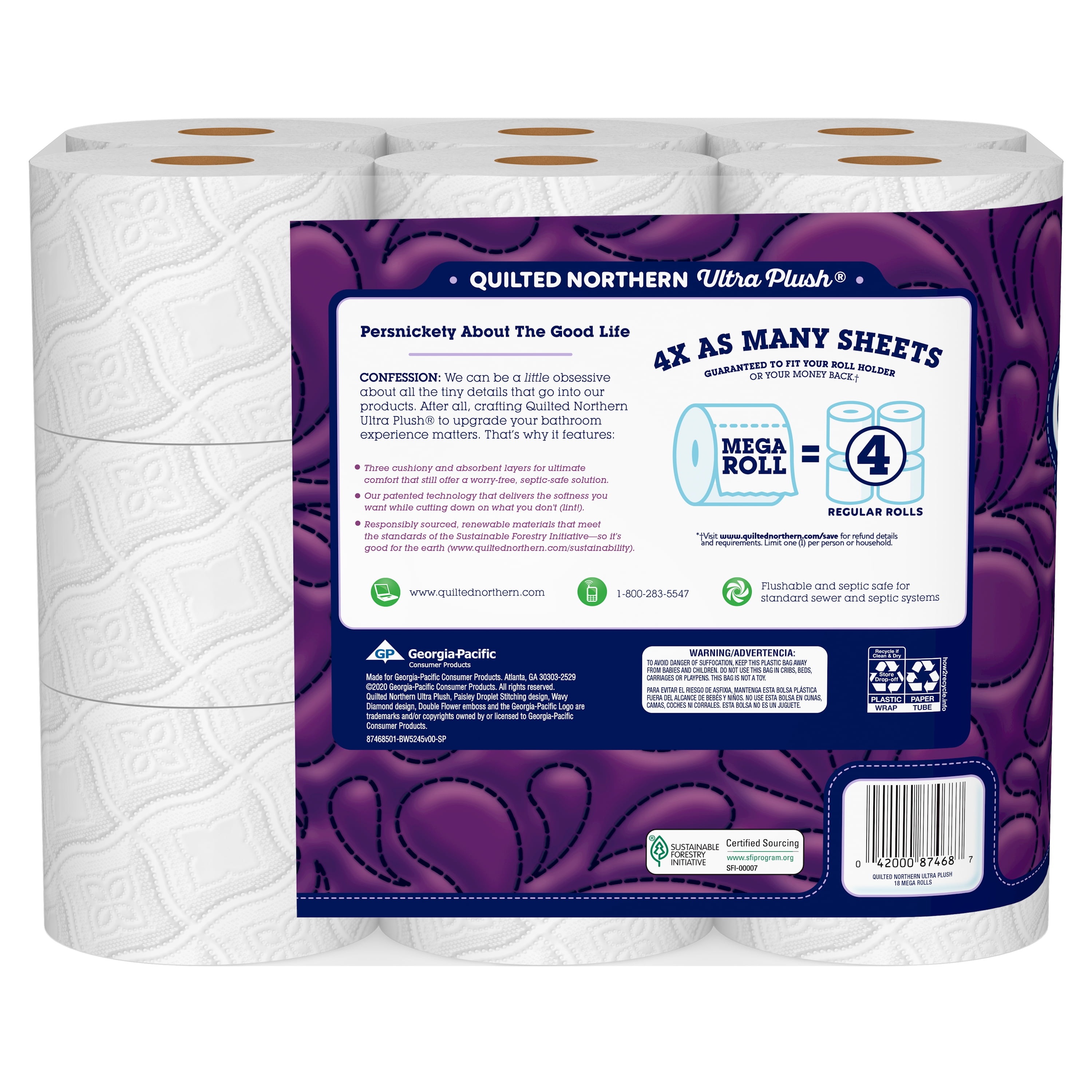 Quilted Northern Ultra Soft & Strong® Toilet Paper - 8 Mega Rolls at  Menards®