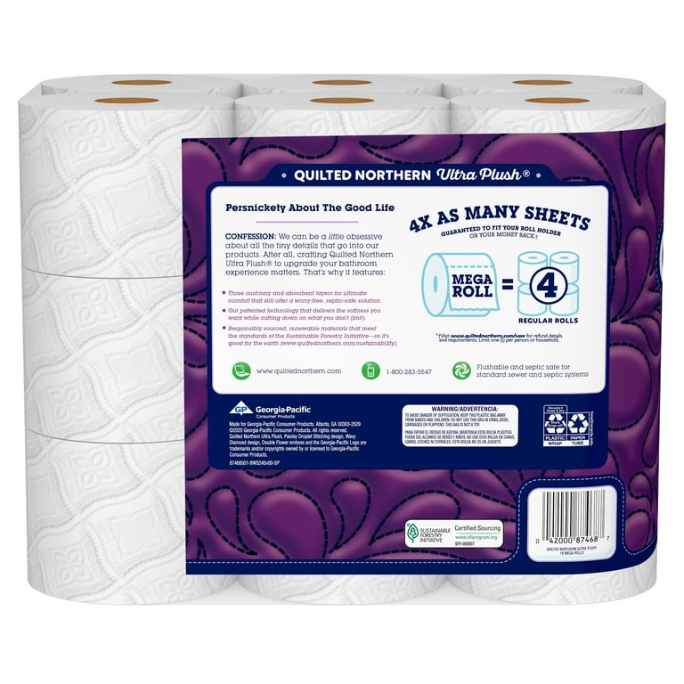 Quilted Northern Ultra Plush Toilet Paper, 18 Mega Rolls Quilted Northern Ultra Plush Toilet Paper, 18 Mega Rolls