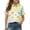 Multicolor #12, variant on Girls T Shirts Short Sleeve Henley Cute Cartoon Animal Print Polo Shirts Button Closure Active Comfy Back to School Uniform, 130