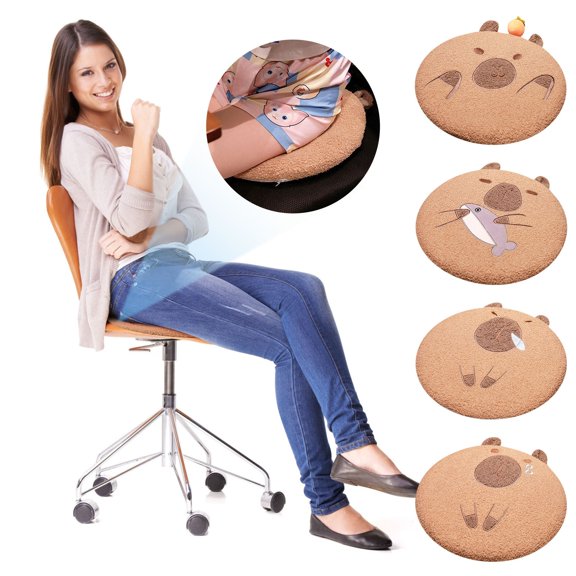 Office Chair Seat Cushion for Long Sitting – Thick Cotton Butt Pillow, Breathable Support for Tailbone , Desk, Dining, Floor and Student Chairs