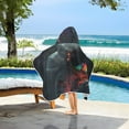 thumbnail image 3 of Yayeee Kids Hooded Towels Toddler Soft Absorbent Beach Bathing Wrap 50" x 23.5", Black Astronaut, 3 of 5