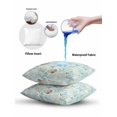 thumbnail image 6 of Outdoor Pillows Waterproof, Teal Brown Coastal Throw Pillows with Inserts Included, Summer Nautical Beach Coral Starfish Shell Indoor Outdoor Decorative Lumbar Pillow for Bed/Couch 16"x16", 1Pcs, 6 of 8