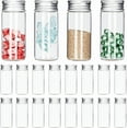 thumbnail image 1 of 24 frascos pequeños con tapa de rosca de aluminio, mini frascos de vidrio de 30 ml, viales de vidrio, frascos pequeños con cuentas de vidrio, botellas selladas de vidrio transparente., 1 of 9