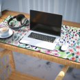 thumbnail image 3 of Long Mouse Pads for Desk,Pioneer Flower Floral Print Pattern Desk Mats on Top Of Desks, Desk Mouse Pad Extra Large with 3mm Non-Slip Base and Stitched Edge for Gaming,Office,Work,Home 35.4"x15.7", 3 of 6