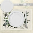 thumbnail image 3 of Ambesonne Boho Place Mats Set of 4, Modern Bohemian Jungle Leaves, Standard Size, Fern Green Warm Taupe, 3 of 5
