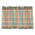 thumbnail image 7 of Yayeee Kitchen Curtains Tier Pair Light Filtering 27"x36" Rod Pocket Short Cafe Window Panel, Red Green Tartan Pattern, 7 of 7