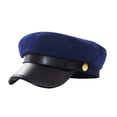 thumbnail image 2 of Chauffeur Hat Newsboy Cap Peaked Beret Cap Classic Vintage Hats Captain Sailor-Hat for Men Women, 2 of 3