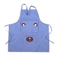 thumbnail image 1 of Graflsoa Stylish Bear-Print Striped Kitchen Apron for Cooking and Baking - Durable, Adjustable, and Machine Washable in Blue, 1 of 7