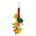 thumbnail image 4 of Bird Toy Colorful Wood and Hanging Rattan Ball for Small Medium Large Birds. Chewing Parrot Cage Bird Toys for Cockatoo African Grey Cockatiel and other Birds, 4 of 10