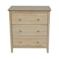 thumbnail image 3 of Pemberly Row 3-Drawer Solid Parawood Chest with Euro Glides in Natural, 3 of 11