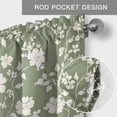 thumbnail image 3 of White Spring Floral Kitchen Valances for Windows, Summer Flowers Sage Green Pastoral Bathroom Window Valances 42x12 Inch Rod Pocket Window Treatments Valance Curtains for Living Room Bedroom Decor, 3 of 9