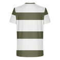 thumbnail image 4 of VSSSJ Men's Big and Tall T-Shirts Casual Striped Color Block Short Sleeve Shirt Fashion Loose Summer Crewneck Sports Muscle T Shirt Green XXXXL, 4 of 5