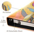 thumbnail image 3 of FORMRS 3 Ring Photo Album 4"x6" Self Adhesive Large Capacity PU Leather Cover, Purple Abstract Floral, 3 of 8