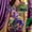#0049-Green, variant on Uootdi Scrubs for Women V Neck Short Sleeve Mardi Gras Mask Print Lightweight Medical Work Tops Gift