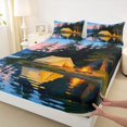 thumbnail image 4 of Erosebridal Watercolor Jungle River House Queen Sheet Sets 4 Pieces for Kids Teens,Camping Tent Bed Set for Boys Girls,Super Cozy Room Decor, 4 of 5