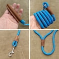 thumbnail image 7 of Heavy Duty Nylon Rope Dog Leashes with With comfortable and durable leather handles, handmade dog leash using strong Nylon rope for Small Medium and Large Dogs, 7 of 7