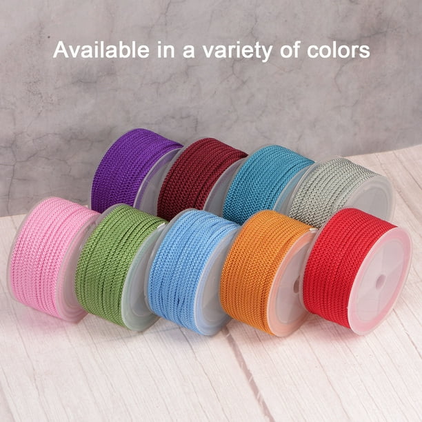 Unique Bargains Nylon Beading Thread Cord 2mm Extra Strong Braided Nylon String For Necklace Crafting 15m/49 Feet, Light Purple Other 2mm