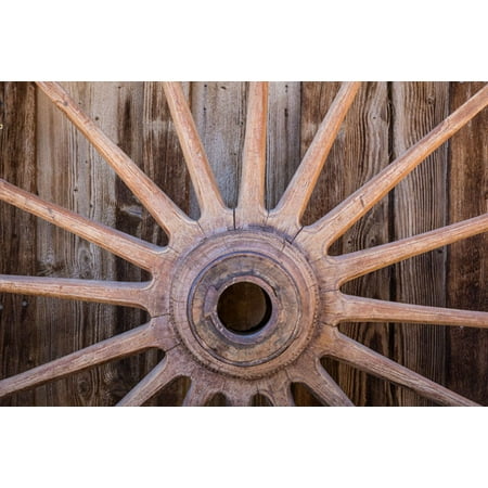 Gango Home Decor Wagon Wheel I By Kathy Mahan Printed On Paper