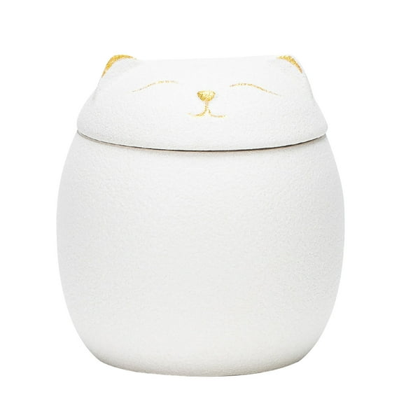 Ceramic Cat Tea Jar Kitchen Storage Cartoon Cat Canister Mini Storage Jar 1 Set