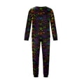thumbnail image 5 of HTHLVMD Family Matching Pajamas, Halloween Sleep Set, Long Sleeve Loungewear, Halloween Multicolor Skull Pumpkin Allover Print Family Matching Pajamas Set, Long Sleeve Crew Neck 2 Piece Loungewear, S, 5 of 6