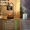 thumbnail image 6 of Candle Warmer Lamp with Timer, Gothic Stained Glass Window Art Nouveau Saint Non-slip Wireless Remote Control Wax Melts Warmer with 4 Bulbs for Home Office Dorm, Birthday Gifts for Women, 6 of 7