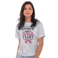 thumbnail image 4 of Cowboys Make Me Flirt Funny Cowgirl Women's Graphic T Shirt Tees Brisco Brands S, 4 of 6