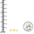 thumbnail image 2 of 14k Yellow Gold Womens Diamon-cut 6mm Ball Stud Earrings Jewelry Gift for Women, 2 of 2