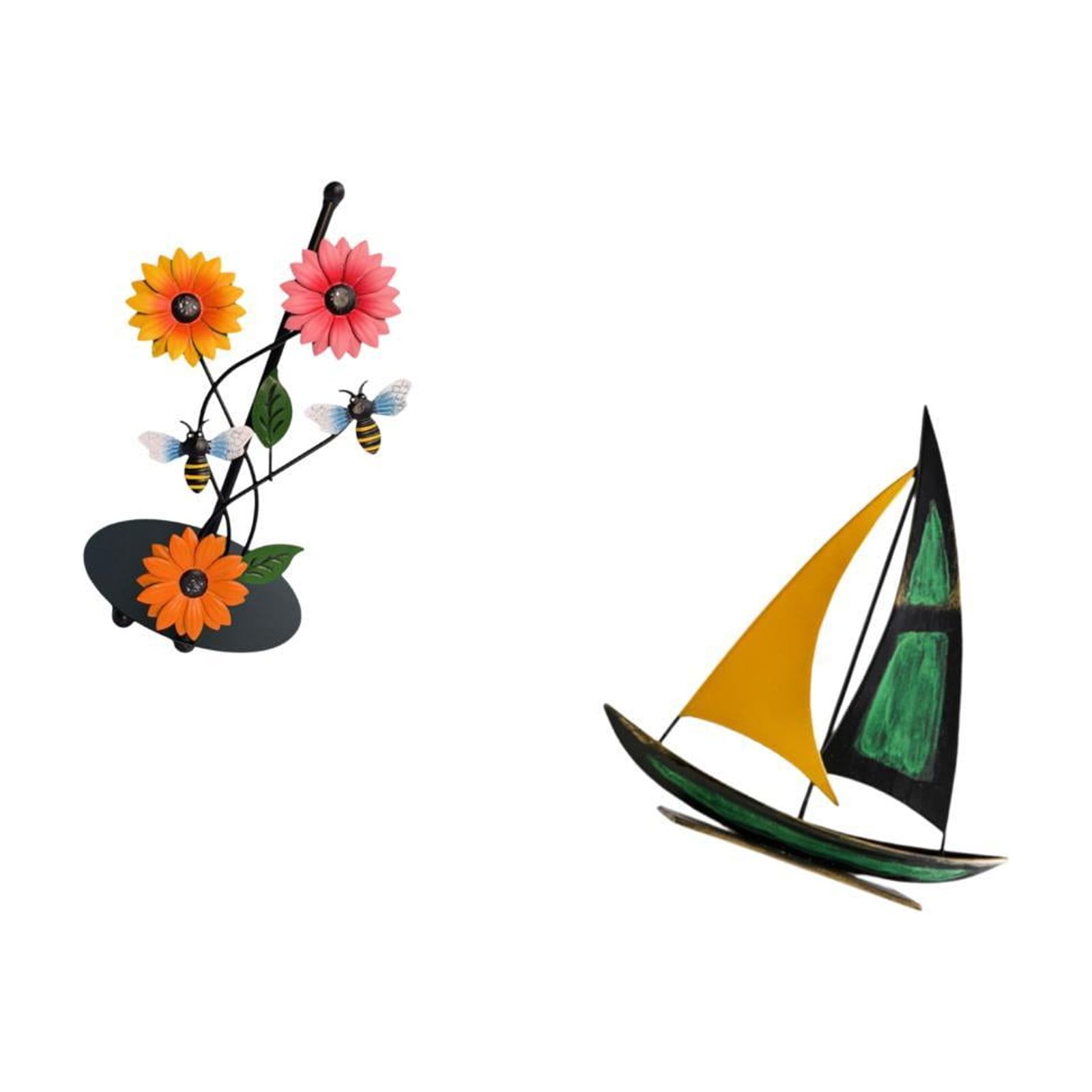 Fiocias Iron Paper Towel Holder Sailboat Sculpture Dispenser Non Slip Vertical Tissue Rack Tabletop Ornament Feng Shui Decor Collection Decorative Figurine Fo