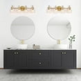 thumbnail image 5 of LNC 4-Light Gold Round Clear Glass Modern Bathroom Vanity Lighting Fixutre, 5 of 18